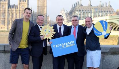 Greg O'Gorman, de Ryanair; Mark Neuschen, de W2M; Tommeu Bennasar y John Drysdale de Logitravel; y Kenny Jacobs, de Ryanair.