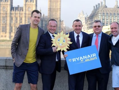 Greg O'Gorman, de Ryanair; Mark Neuschen, de W2M; Tommeu Bennasar y John Drysdale de Logitravel; y Kenny Jacobs, de Ryanair.