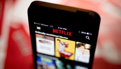 Aplicación de móvil de Netflix.