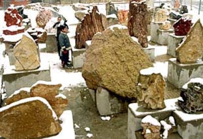 Museo geológico al aire libre, situado en las inmediaciones de la plaza de toros de Colmenar Viejo.