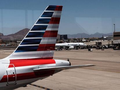 Imagen de archivo de aviones de American Airlines en EEUU.