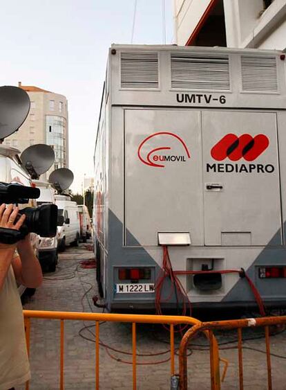 Una unidad móvil de Mediapro.