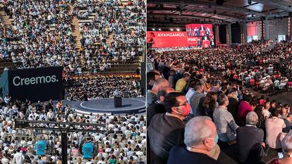 Cónclaves del PP y el PSOE celebrados en octubre en Valencia.