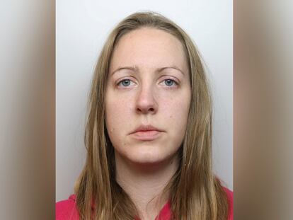 Retrato de Lucy Letby, condenada a cadena perpetua en Reino Unido por asesinar a siete bebés.
