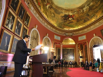 El presidente de Venezuela, Nicolás Maduro, habla a miembros de la Asamblea Nacional Constituyente en el Palacio Legislativo, en Caracas el 29 de septiembre pasado.