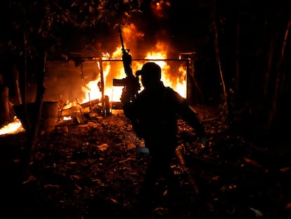 Un operativo del Ejército colombiano en el Putumayo