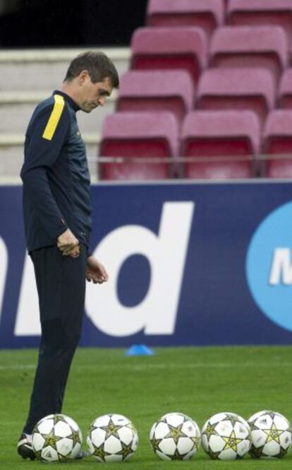 Tito Vilanova, en un entrenamiento.