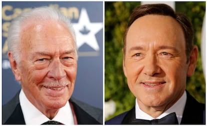 Christopher Plummer, à esquerda, e Kevin Spacey.