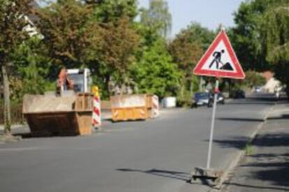 Se&ntilde;alizaci&oacute;n de obras en una carretera.