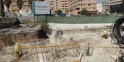 Obras del metro de M&aacute;laga de las l&iacute;neas 1 y 2.