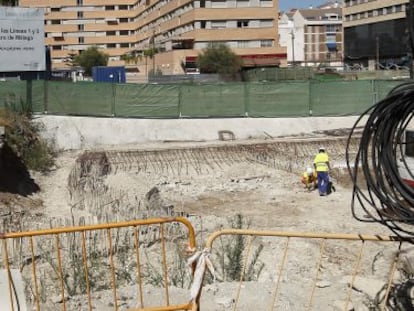 Obras del metro de M&aacute;laga de las l&iacute;neas 1 y 2.