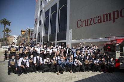 La primera promoción del programa Talento, de la Fundación Cruzcampo.