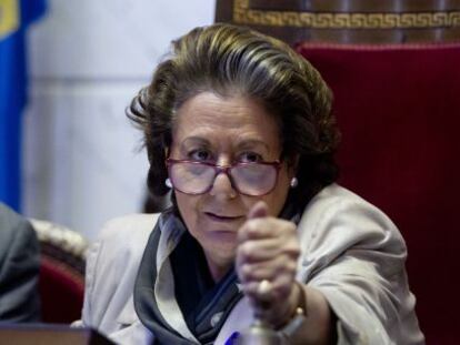 La alcaldesa de Valencia, Rita Barber&aacute;, durante el pleno del Ayuntamiento.