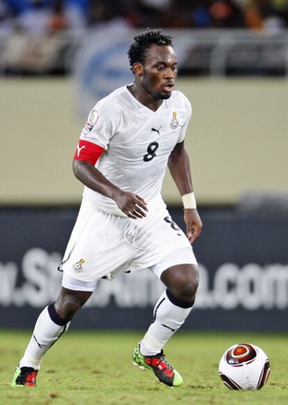 El jugador de la selección de Ghana, Michael Essien.
