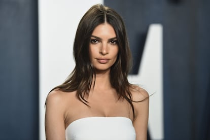 Emily Ratajkowski, el pasado febrero en una de las fiestas de los premios Oscar.