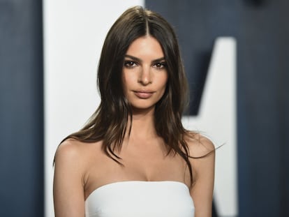 Emily Ratajkowski, el pasado febrero en una de las fiestas de los premios Oscar.