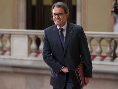 Artur Mas, ahir al Parlament.