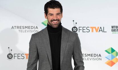 Miguel Angel Muñoz, durante la presentación de la serie en el FesTVal de Vitoria-Gasteiz.