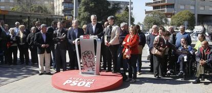 José Antonio Griñán, en su visita al parque Figueroa de Córdoba.