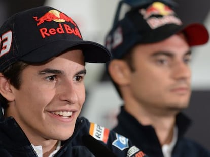 Marc Márquez during a press conference ahead the Australian Grand Prix.