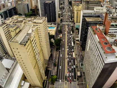 Vista da avenida Paulista, onde a v&iacute;tima afirma ter sido atacada. 