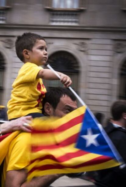 Los independentistas marchan por la secesión el 11 de septiembre de 2013.