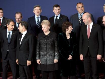 La foto de familia de la reuni&oacute;n de l&iacute;deres de la Uni&oacute;n Europea, en Bruselas, B&eacute;lgica. 