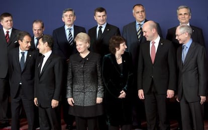 La foto de familia de la reunión de líderes de la Unión Europea, en Bruselas, Bélgica.
