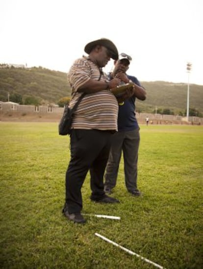 Los hermanos Stephen y Paul Francis, fundadores del MVP Track & Field Club, donde militan estrellas como Shelly-Ann Fraser-Pryce (la mujer más rápida del planeta).