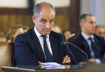 Francisco Camps, durante el juicio por el 'caso de los trajes' en 2011, del que salió absuelto.