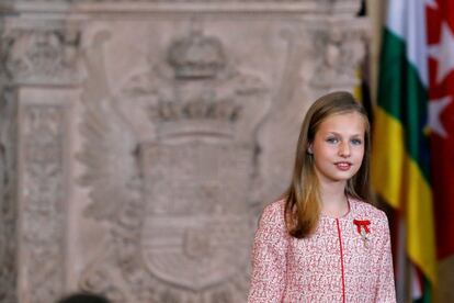 La princesa Leonor que este año cumplirá 14 cada vez irá teniendo un papel más protagonista.