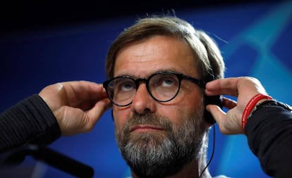 Jürgen Klopp durante su conferencia en el Wanda, este lunes.