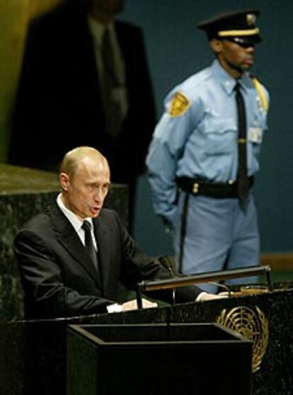 Putin, en su intervención ayer en la Asamblea General de la ONU.
/ REUTERS