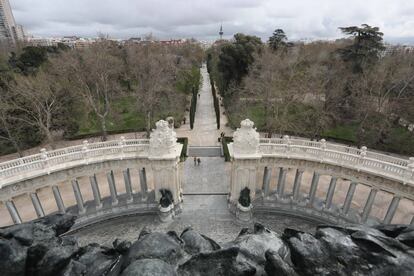 Vista desde el mirador del Parque del Retiro.