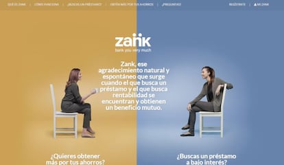 P&aacute;gina web de Zank.