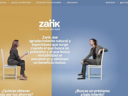 P&aacute;gina web de Zank.