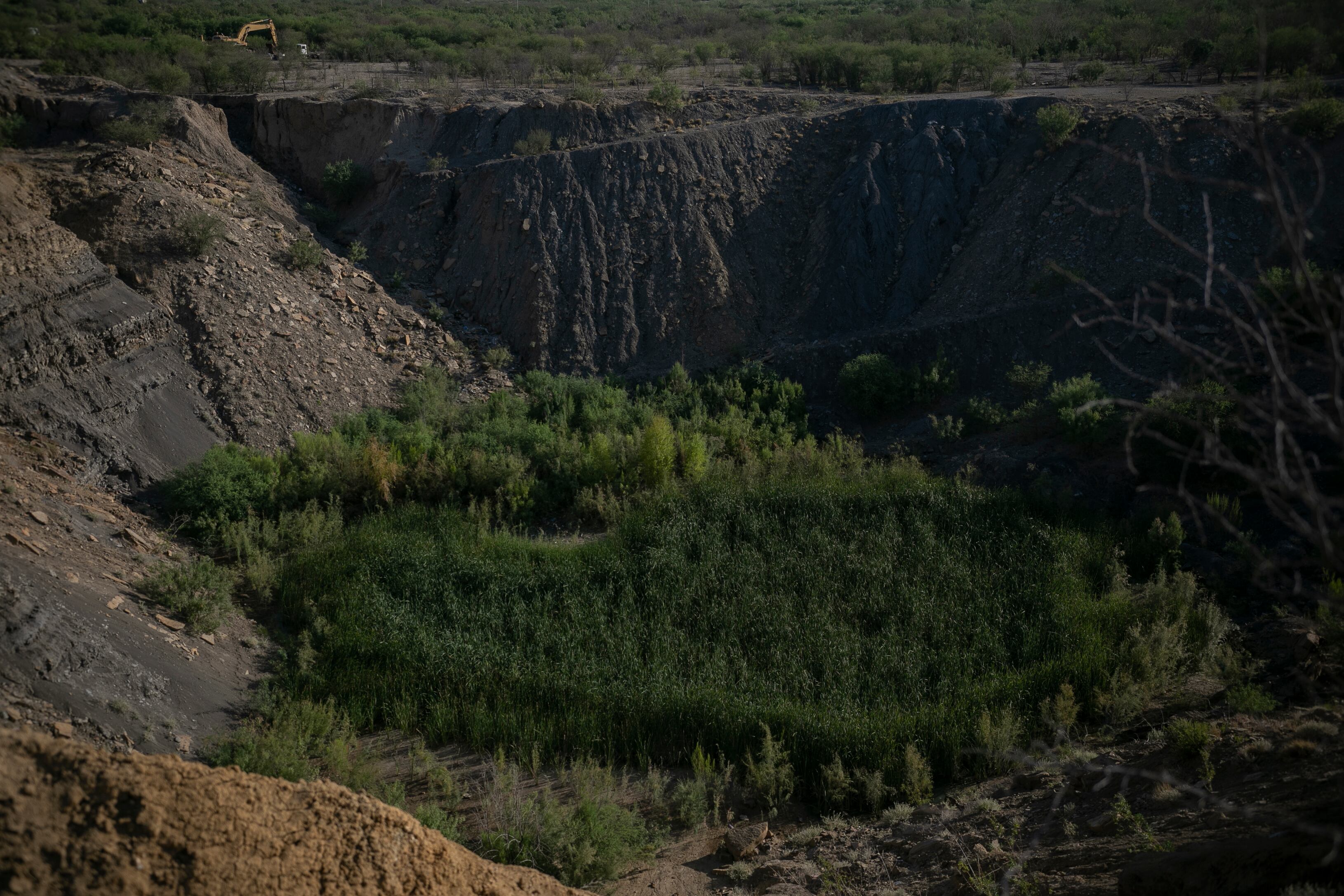 Vista a una mina de carbón abandonada en Cloete, en el municipio de Sabinas, Coahuila. 