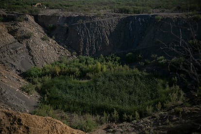 Vista a una mina de carbón abandonada en Cloete, en el municipio de Sabinas, Coahuila.