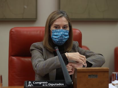 Ana Pastor, durante la Comisión Consultiva de Nombramientos, este martes en el Congreso de los Diputados en Madrid.