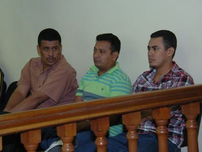 Los acusados, durante el juicio en su contra, en marzo.