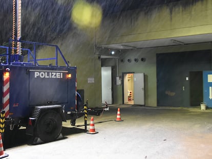 La entrada del búnker de Traben-Trarbarch en una foto de la policía alemana.