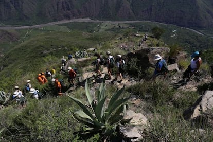 Los expedicionarios en la Mesa de los Santos, en el Ca&ntilde;&oacute;n de Chicamocha.