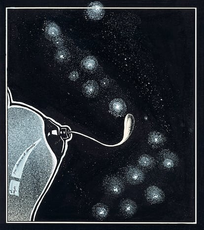 Dibujo 'El pezón que clama en el desierto
'.