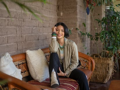 Ángela Aguilar, en el rancho de su familia en Tayahua, Zacatecas, el 15 de diciembre.