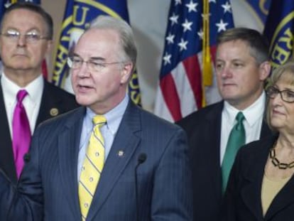 Tom Price, presidente do comitê orçamentário da Câmara dos Deputados, apresenta a proposta republicana de contas para 2015.