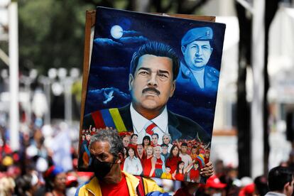 Celebración del regreso de Hugo Chávez al poder