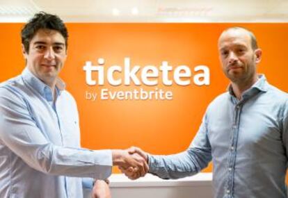 Javier Andrés, consejero delegado y cofundador de Ticketea (izq.) y Frans Jonker, director general en Europa de Eventbrite.