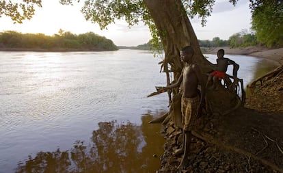 Orilla del río Omo, en Etiopía.