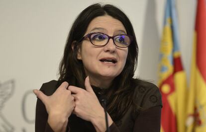 Mónica Oltra, líder de Compromis, este viernes.