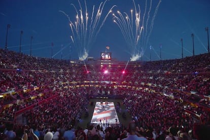 El estadio Arthur Ashe de Flushing Meadows (Queens, NY), durante la inauguración del US Open, el 25 de agosto.